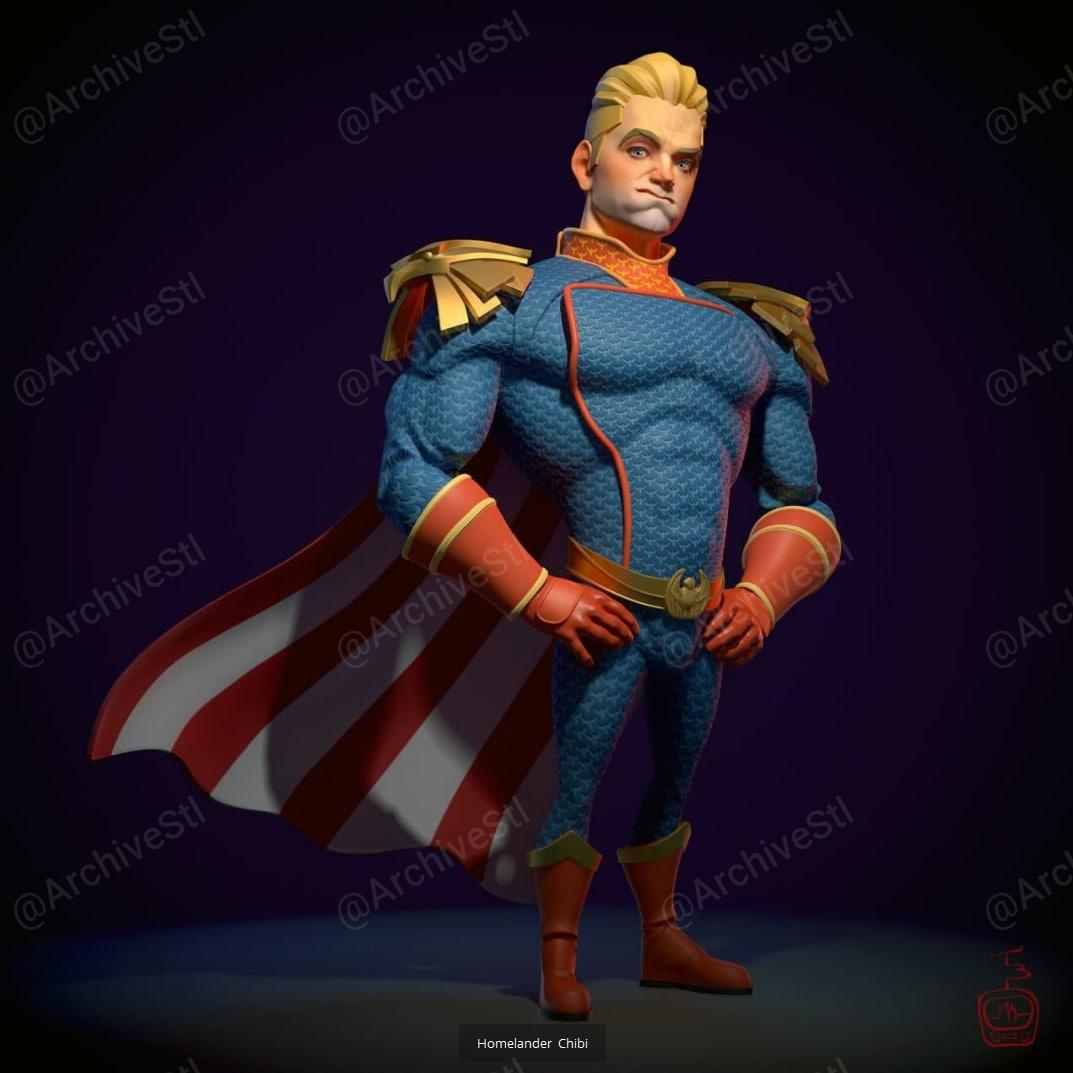 黑袍纠察队 祖国人 (Homelander) 3D打印图纸